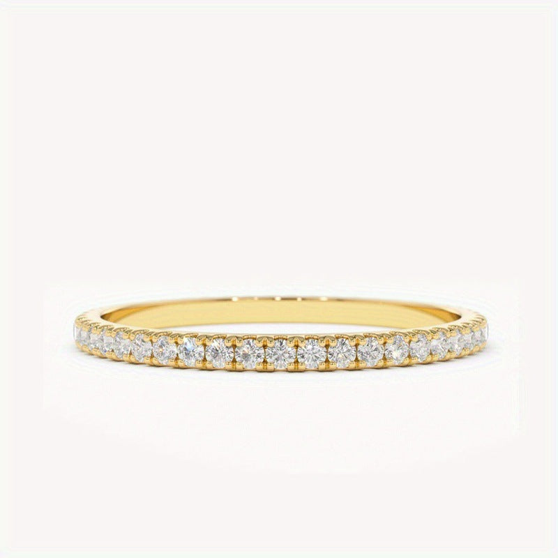 Creative Women's Sier Full Circle Diamond Ring