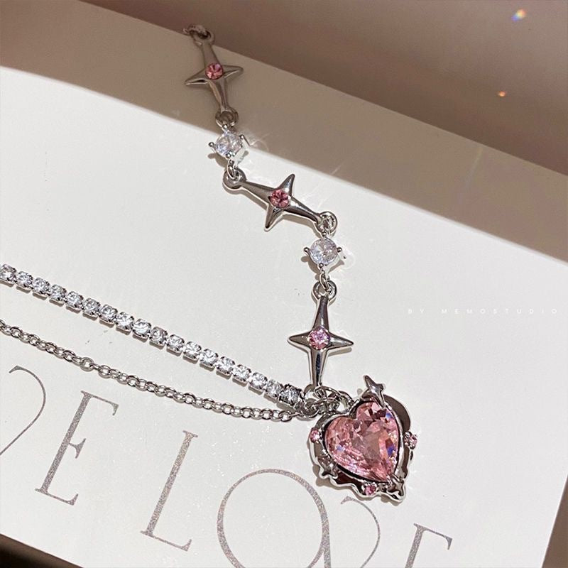 Women's Hot Niche Love Stars Cold Style Fashion Creative Necklace