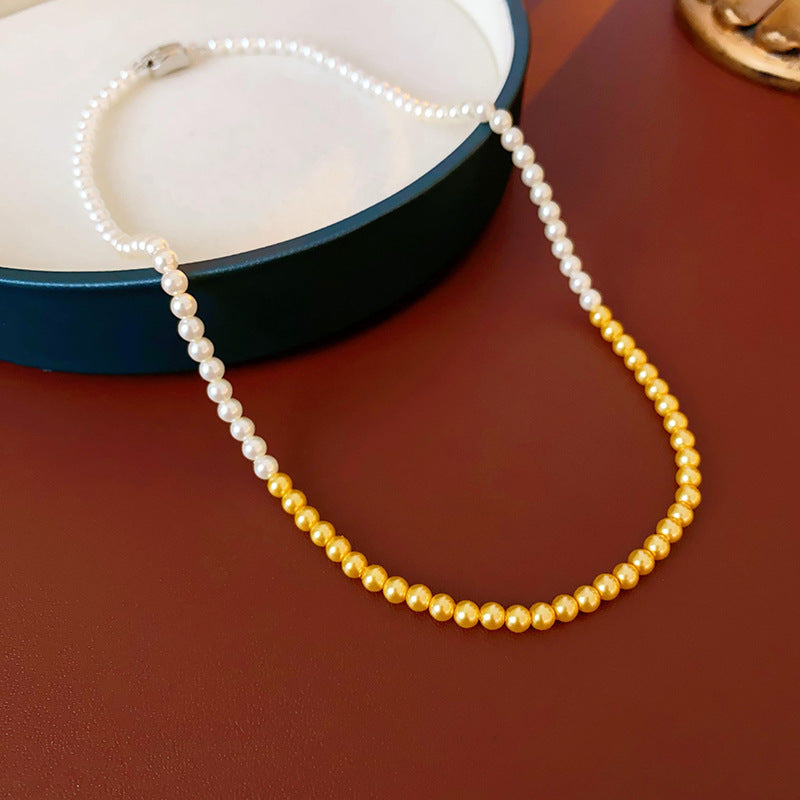 Pearl Twin Clavicle Chain Light Luxury Necklaces