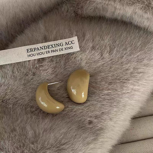 Sier Needle French Retro Personality Minimalism Earrings