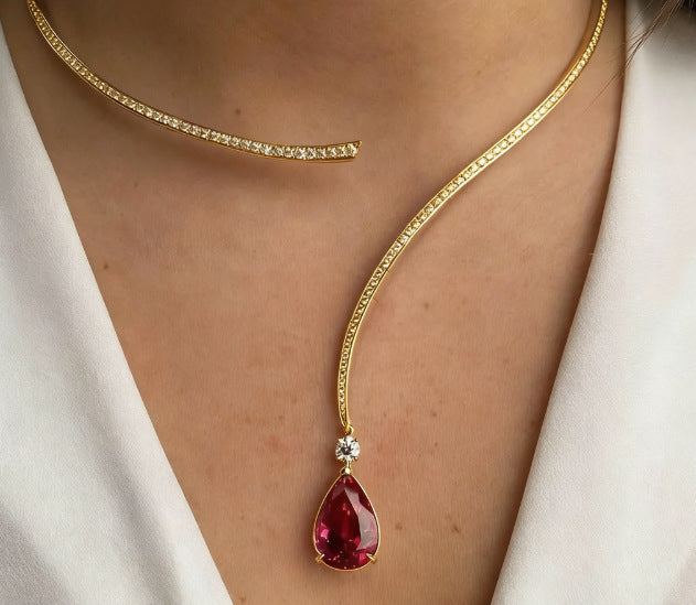 Women's Diamond Open High-grade Party Fashion Alloy Collar