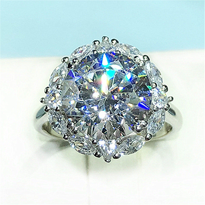 Diamond Horse Eye Zircon Big Luxury Rings