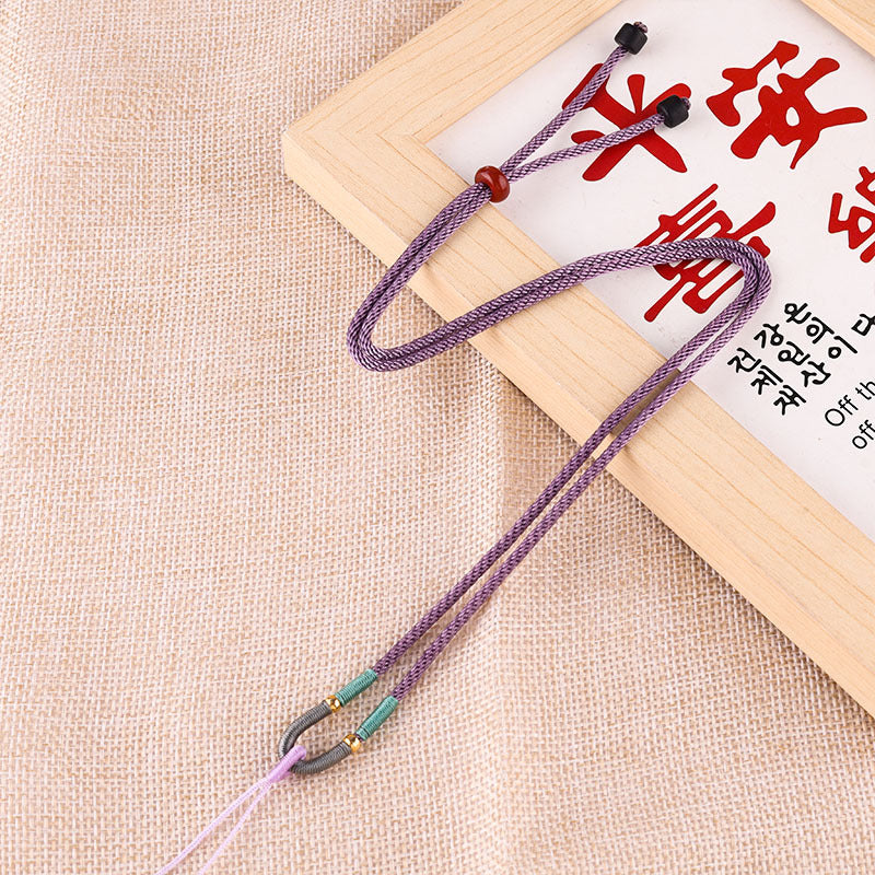 Women's & Men's Corn Rope Winding Simple Adjustable Jade Bracelets