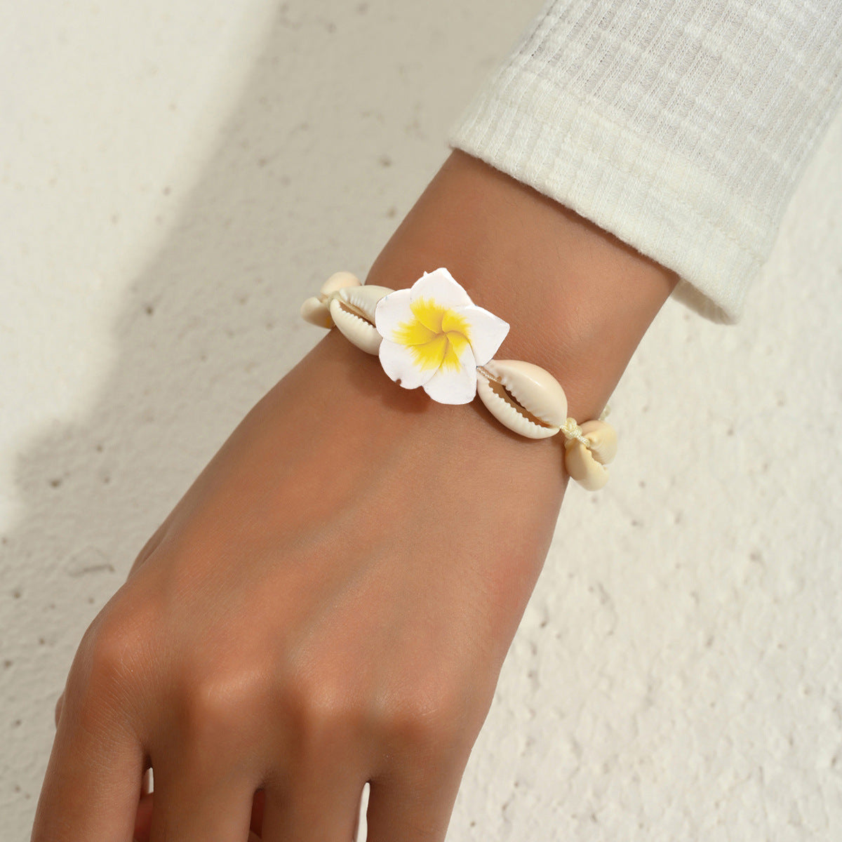 Beach Vacation Style Polymer Clay Bohemian Shell Hand-woven Navel Bracelets