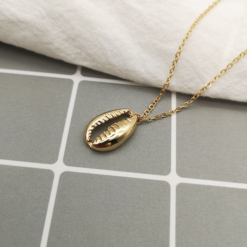Summer Alloy Shell Exaggerated Personalized Marine Necklace