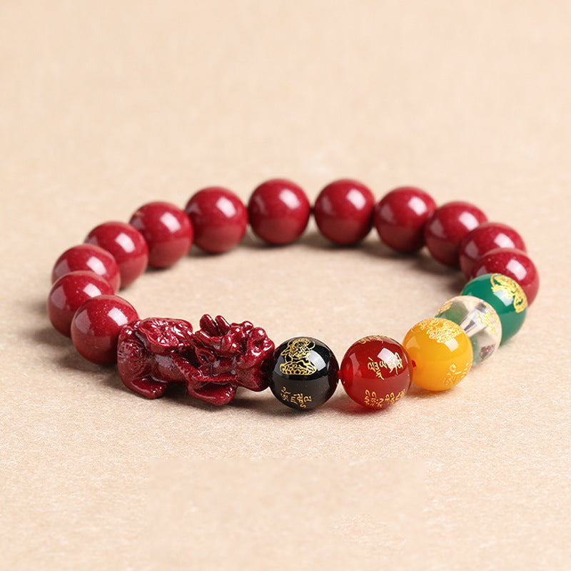 Cinnabar Five Gods Of Wealth Female Life Lucky Bracelets