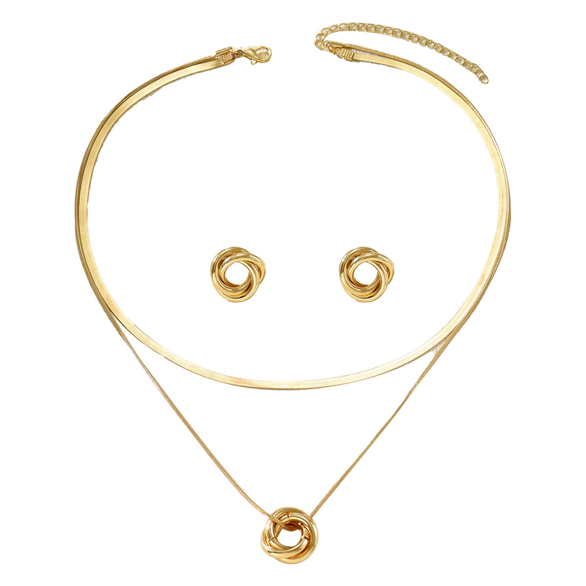 Women's Geometric Winding Design Niche For Jewelry Set