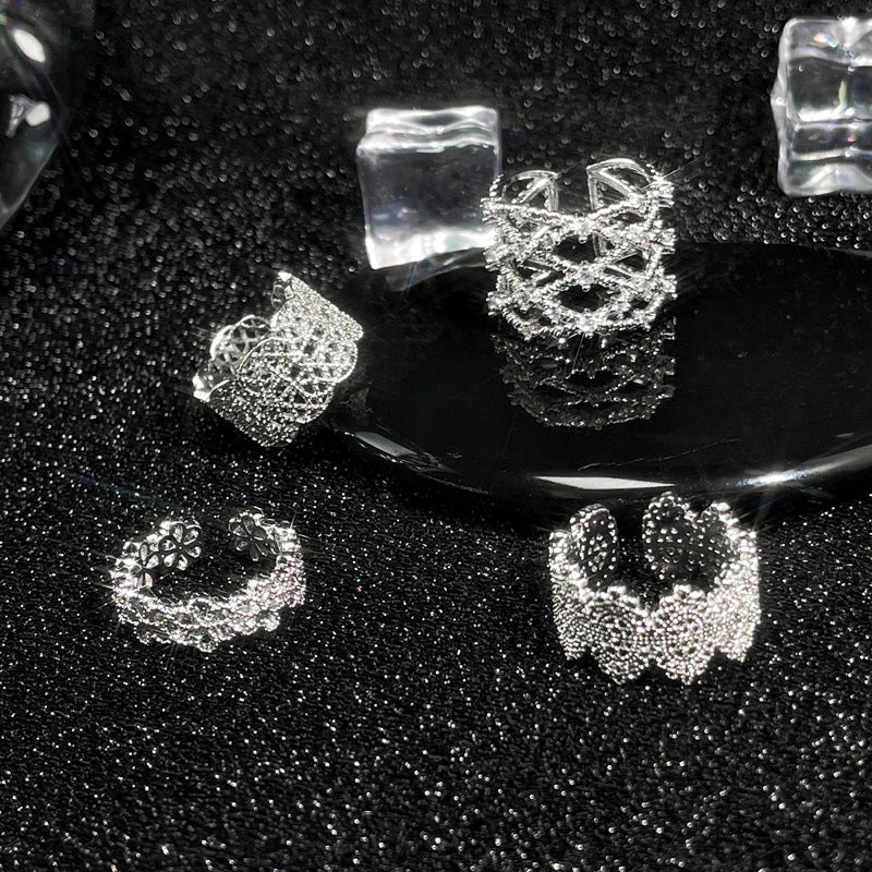 Elegant Lace Simple Female Cold Style Rings