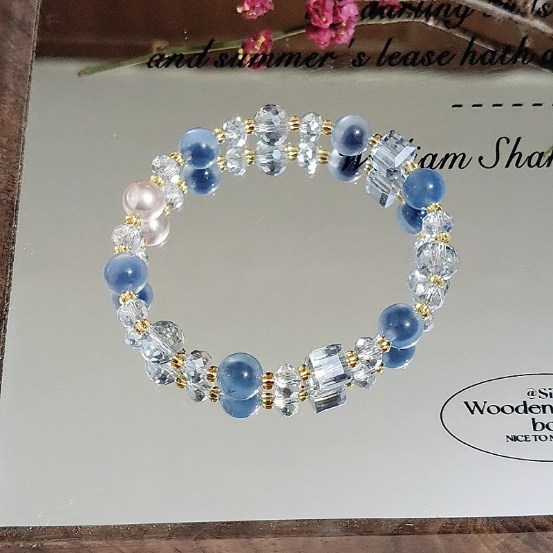 Sugar Heart Agate Light Luxury Zi Elegant Crystal Sweet Young Bracelet