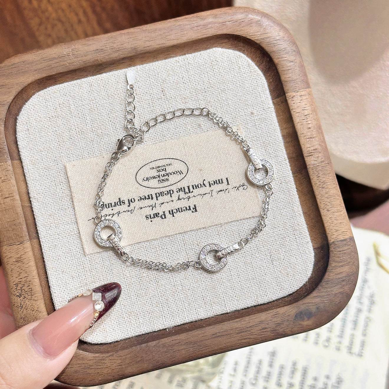 Women's Good Luck Comes Copper Coin Fashion Bracelet