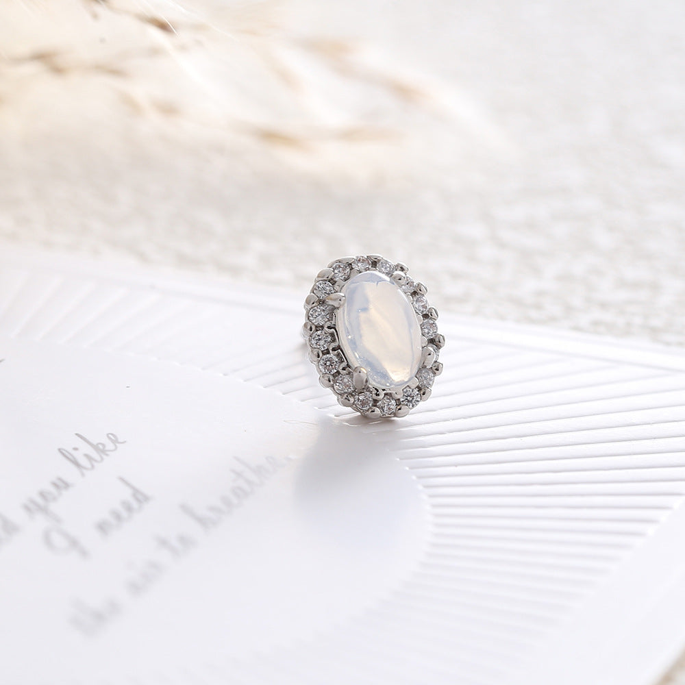 Zircon Imitation Pearl High Sense Simple Stylish Earrings