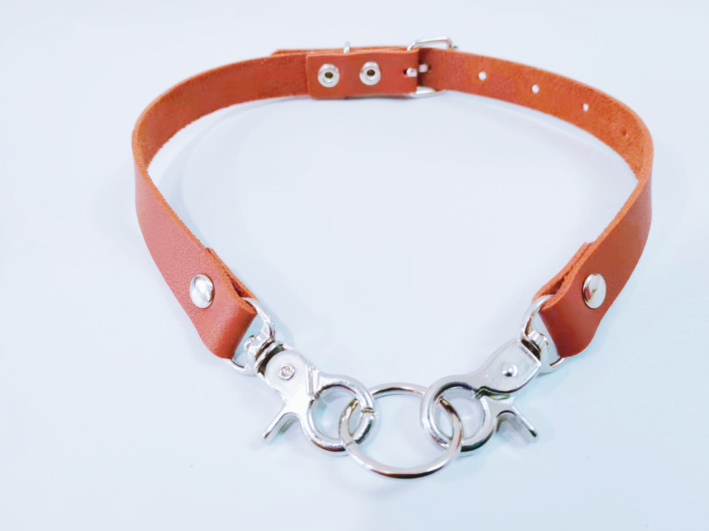 Fashion Simple Leather Buckle Punk Sexy Rings