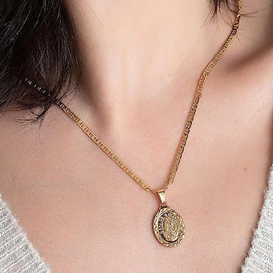 Women's & Men's Shi Personality Trendy Day Chain Oval Fashion Pendants