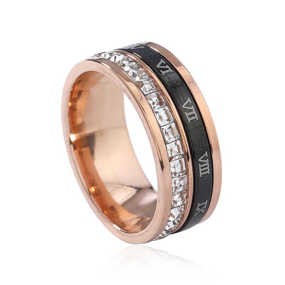 Female Niche Starry With Diamonds Rotatable Rings