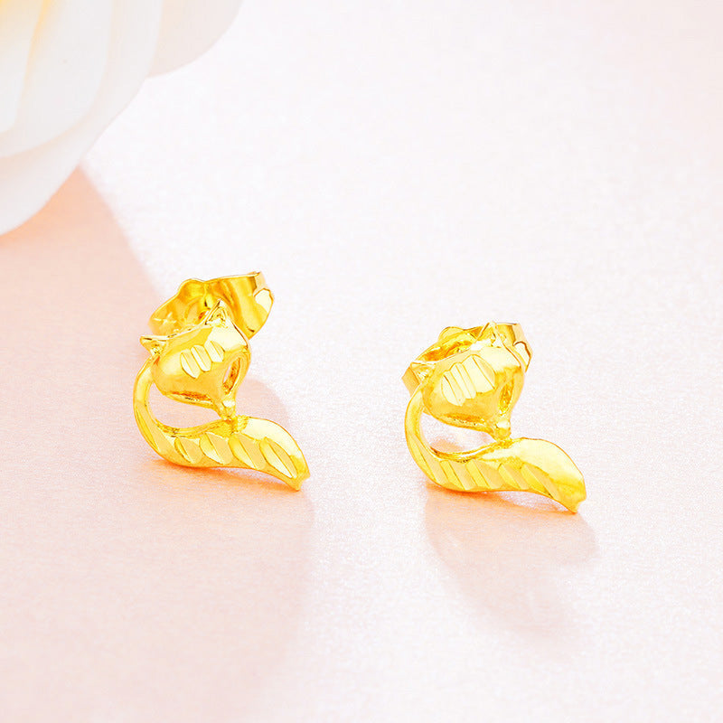 Women's Placer Gold Tassel No Color Fading Rings