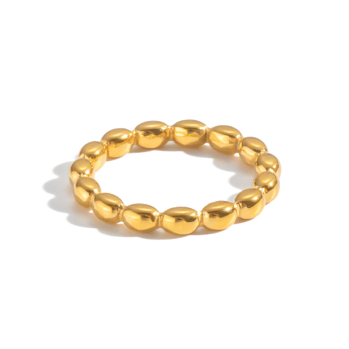 Simple Style Stainless Steel Gold-plated Bamboo Rings