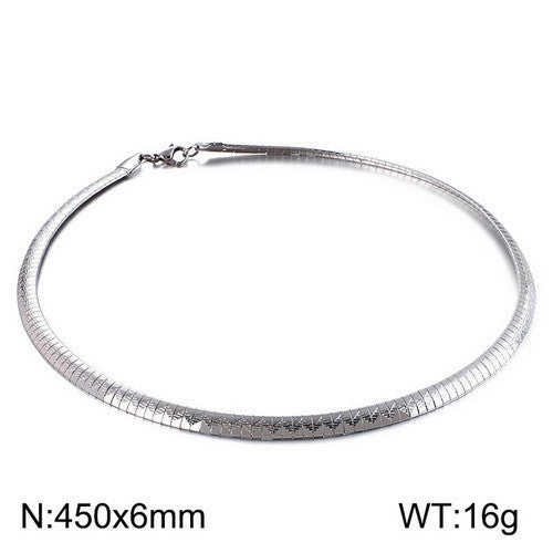 Women's & Men's Fashion Titanium Steel Simple Popular Round Gold Necklaces