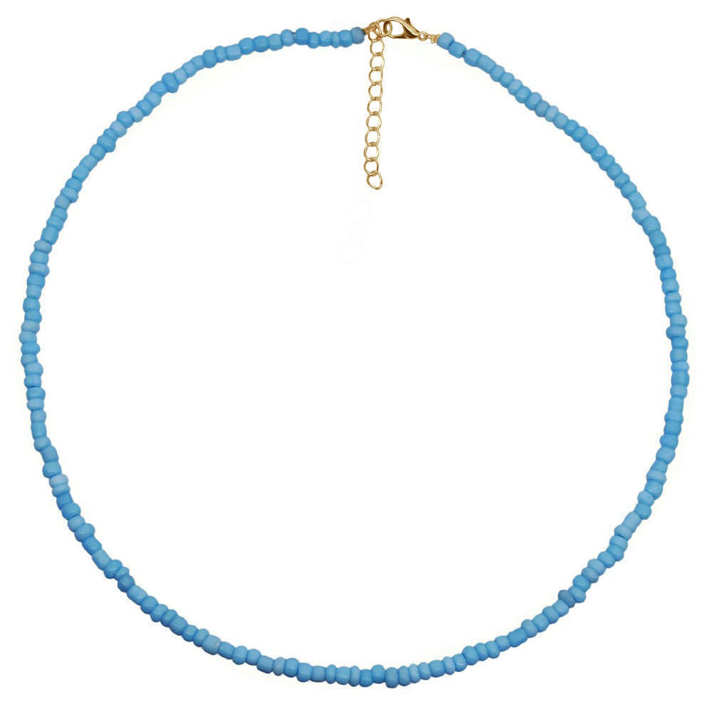 Women's Clavicle Chain Sweet Personalized Color Bead Handmade Beaded Necklaces