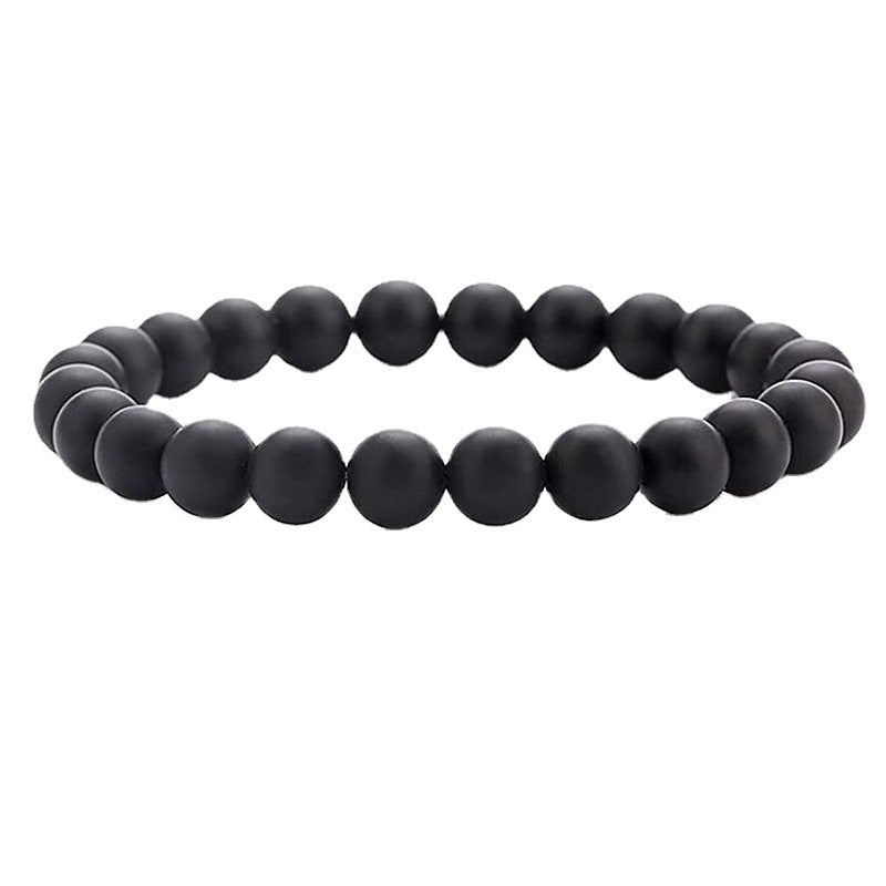 White-barked Pine Volcanic Stone Handmade Beaded Bracelet