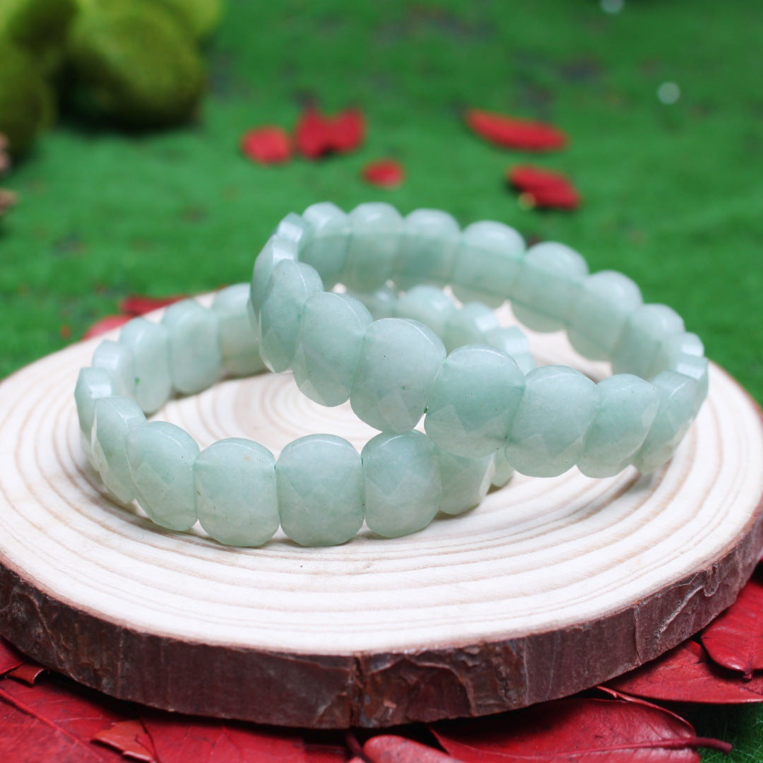 Women's & Men's Natural Stone Beads White Pine Blue Turquoise Bracelet