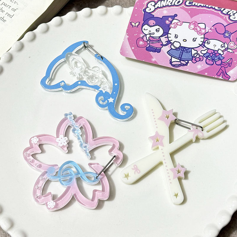 Acrylic Shaped Multifunctional Key Cartoon Shape Jewelry Accessories