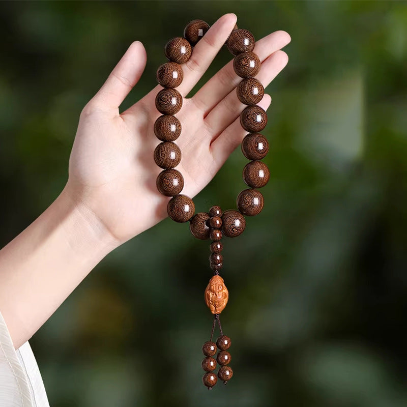 Men's Natural Sandalwood Large Size Car Gear Controller Decoration Crafts Prayer Bracelet