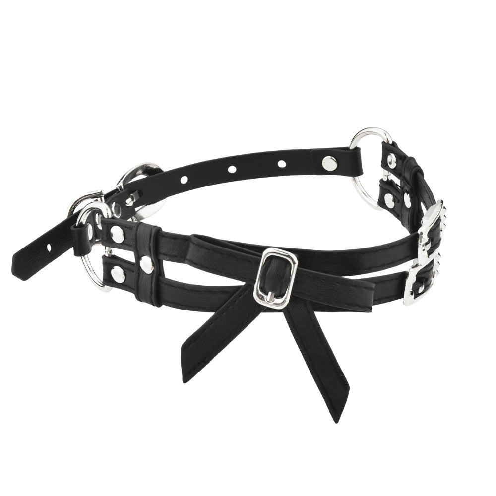 Women's High-grade Fashion Bow Personalized Adjustable Leather Neck Collar