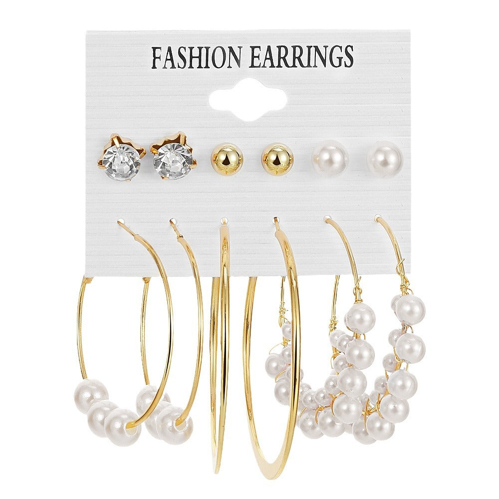 Clearance Swing Vintage Pearl High-grade Ear Female Earrings