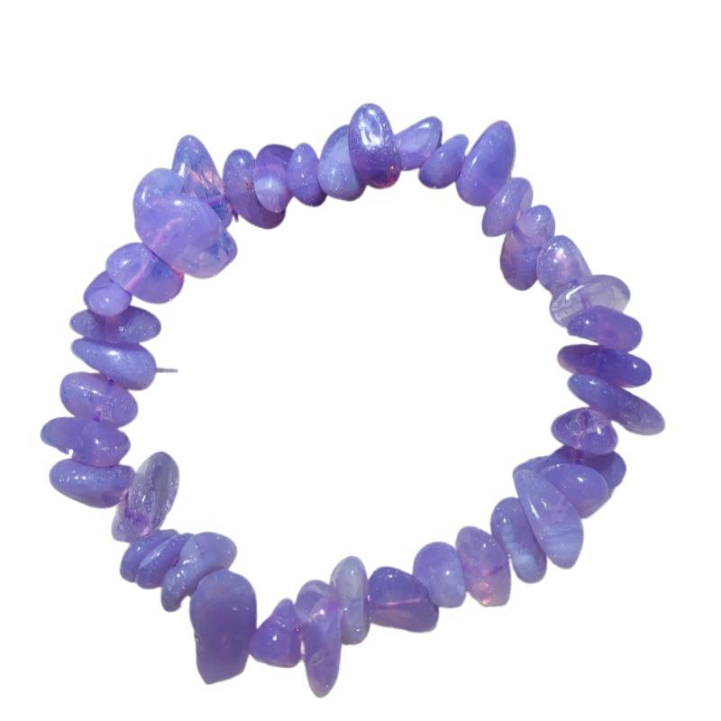 High Quality Natural Purple Jade Crystal Amethyst Sweet Potato Matching Bracelets