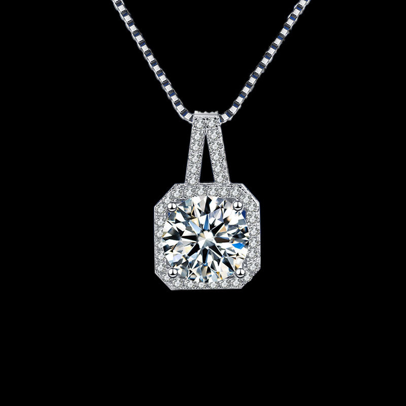 Three-piece Inlaid Zircon Ear Female Clavicle Chain Jewelry Set