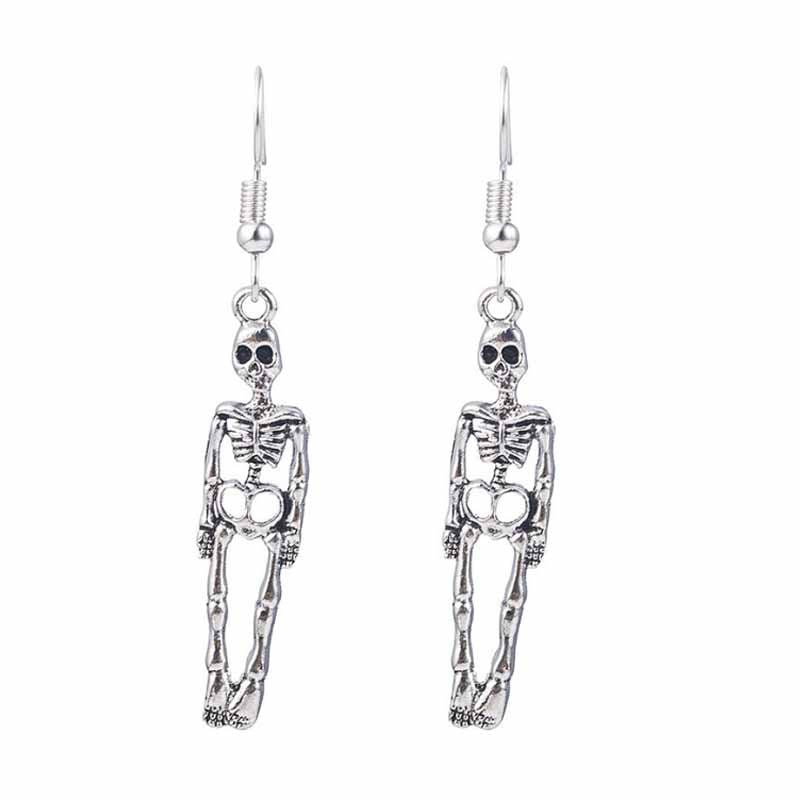 Bohemian Vintage Sun Moon Moonstone Asymmetric Alloy Earrings