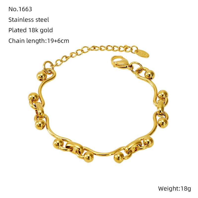 Women's & Men's Vachette Clasp Fashion Day Font Oval Bracelets