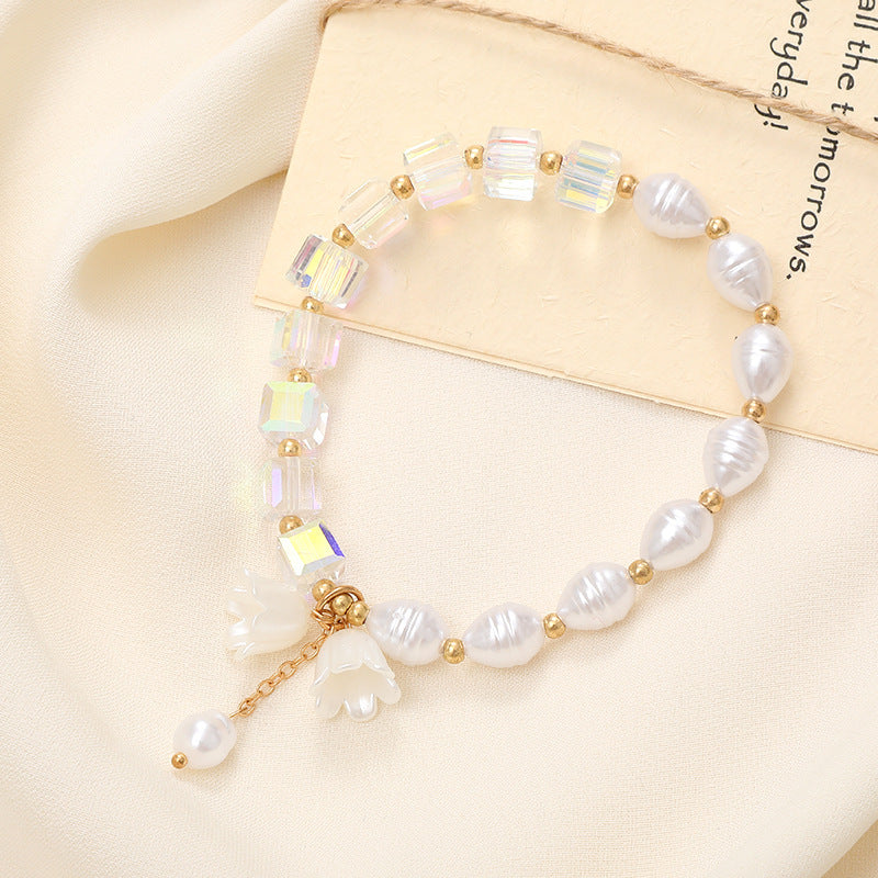 Graceful Crystal Super Moonstone Couple Girlfriends Bracelet