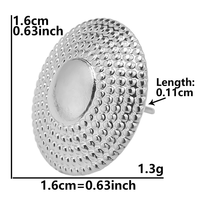 Stainless Steel Geometric Titanium Piercing Ear Clip Earrings