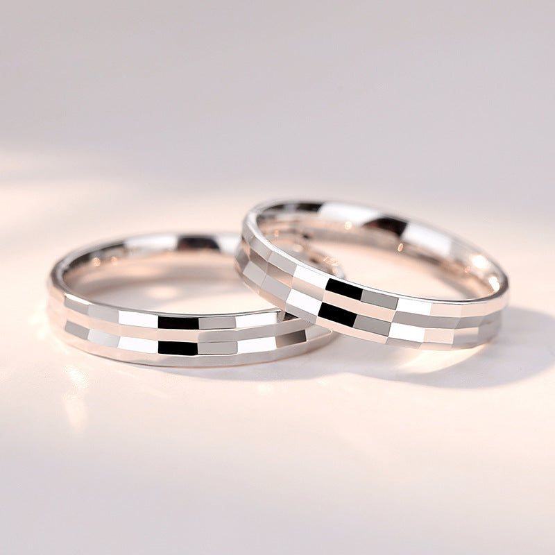 Closed Inner Arc Fashion Female Mesh Mirror Rings