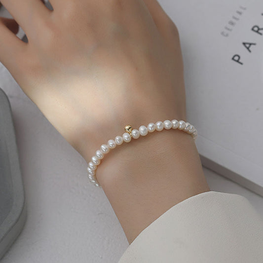 Pearl Little Golden Beans Female Design High-grade Girlfriends Bracelets