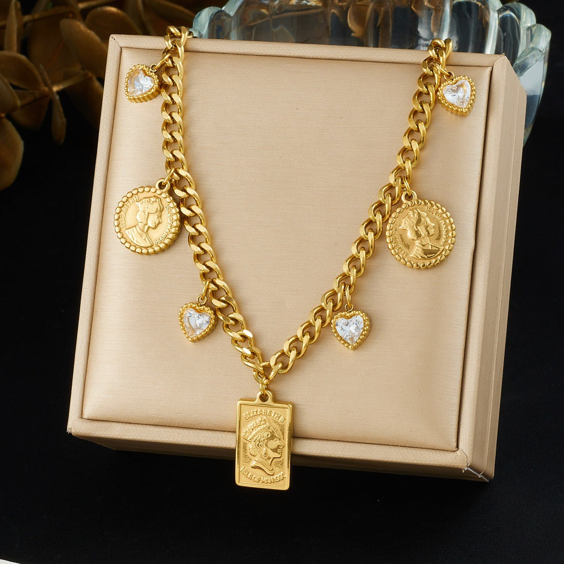 Women's Retro High-grade Personalized Dripping Gold-plated Necklace