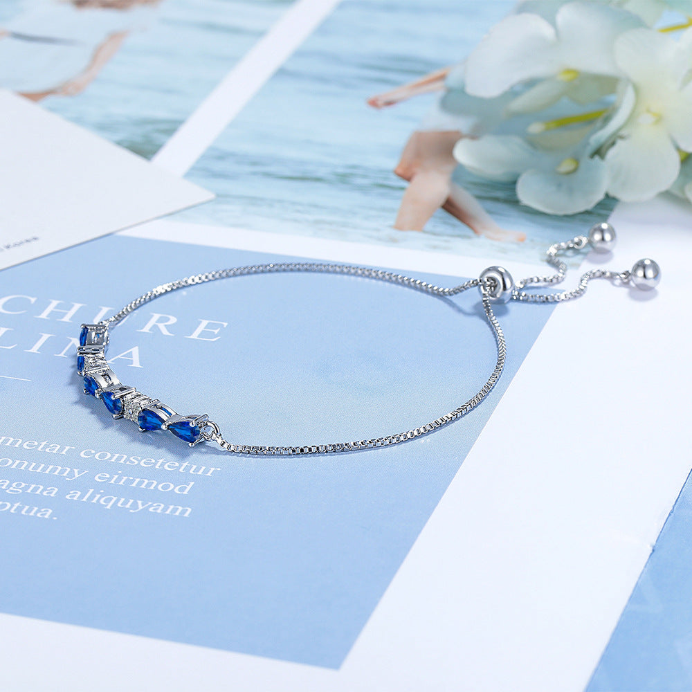 Full Diamond White Gold Plated Tennis Bracelet