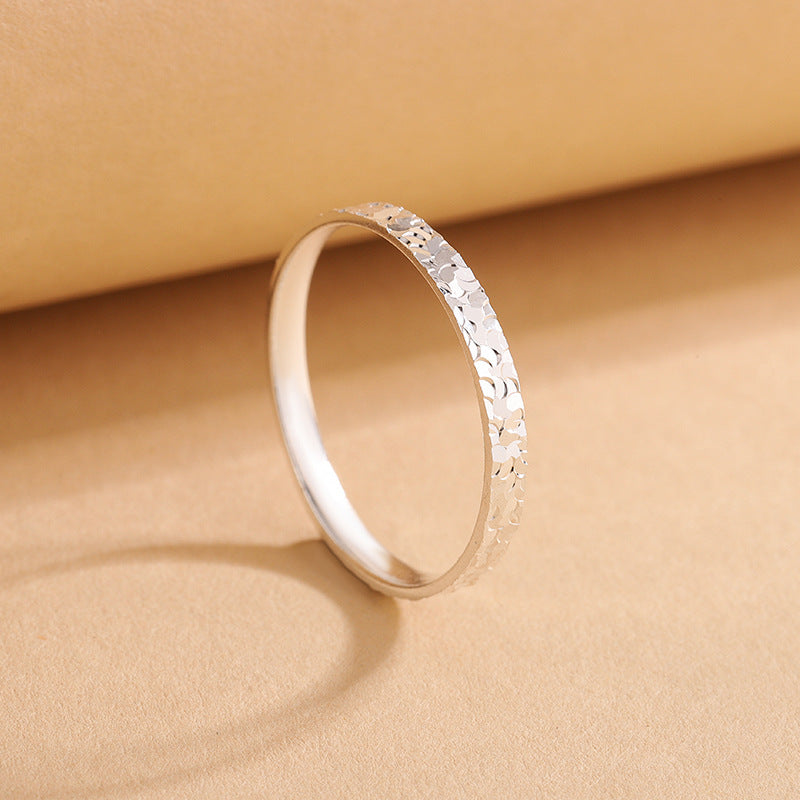 Crushed Ice Simple Fashion Flash Starry Ring