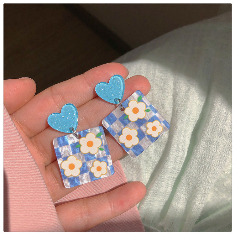 Dopamine Ear Clips Color Temperament Teenage Stud Earrings