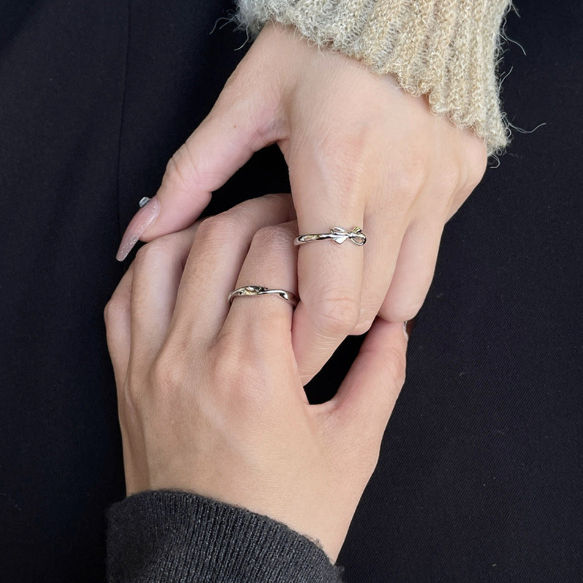 Women's Simple Niche Design Geometric Lines Index Finger Sweet Ring
