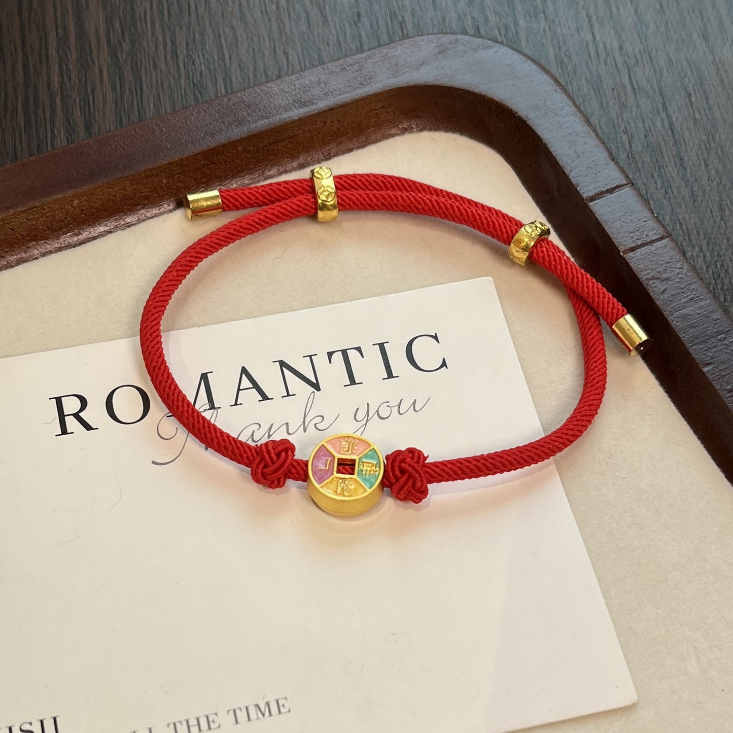 Red Rope Female Life Lucky Beads Alluvial Gold Woven Hand Bracelets
