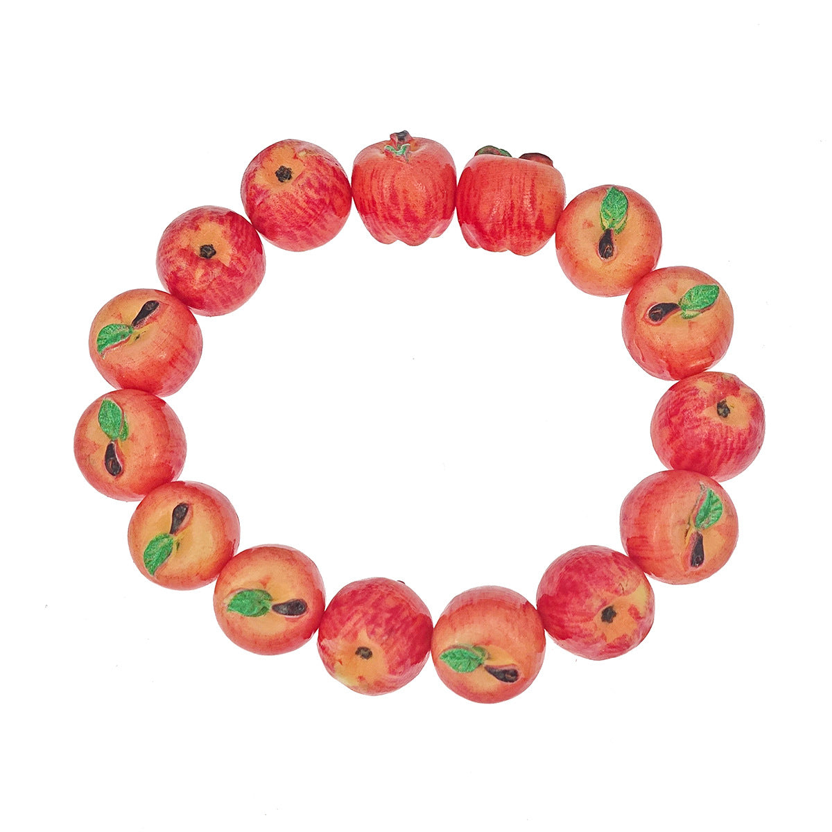 Good-looking Simulation Red Apple Lucky Synthetic Resin Bracelets