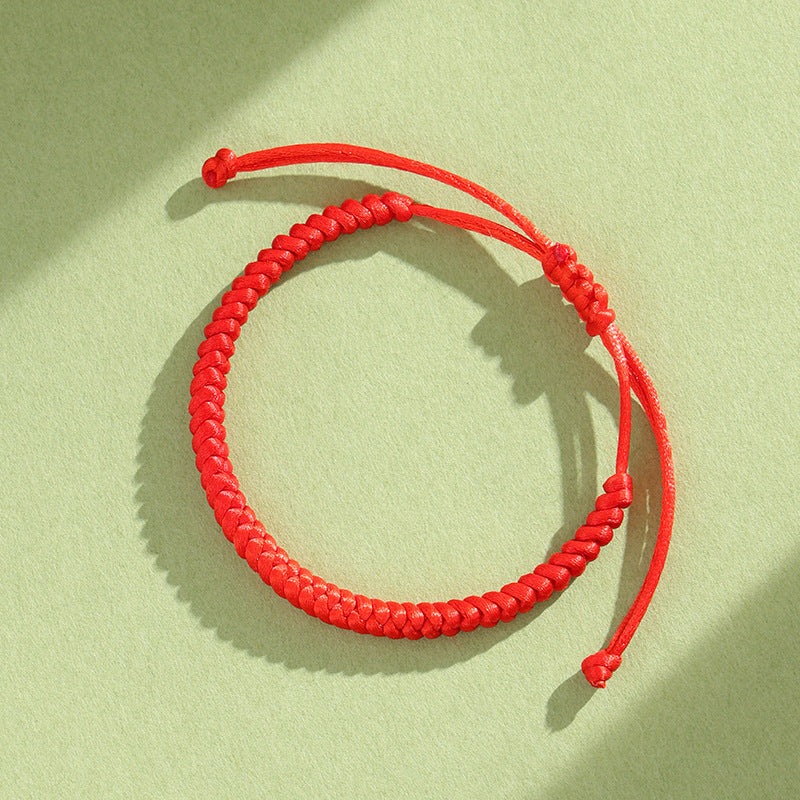 Women's & Men's Red Rope Ethnic Style Adjustable Size Bracelets