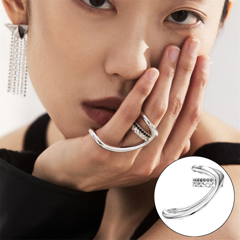 Fashion Dignified Sense Of Design Creative Retro Korean Type Chain Rings