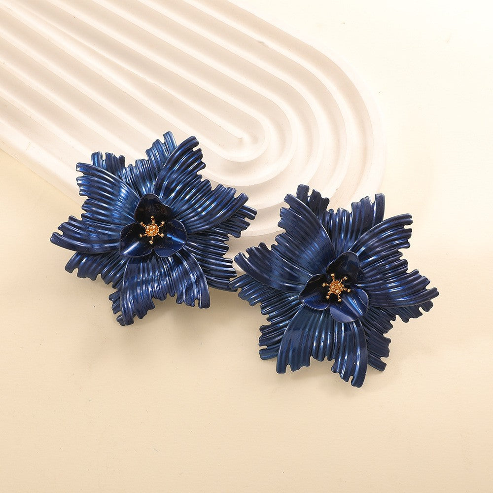 Women's Fashion Three-dimensional Large Flower Light Luxury Retro Sun Rings