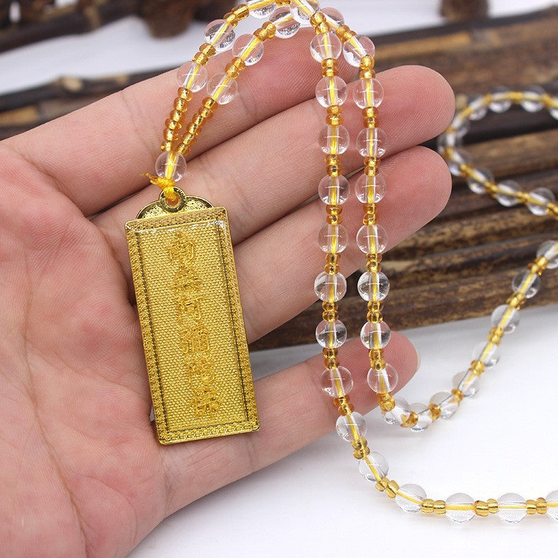 Alloy Dripping Oil Amitabha Double-sided Epoxy Necklaces