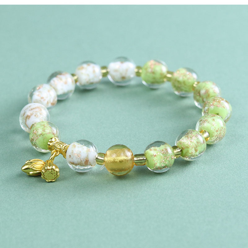 Women's Light Luxury High-grade Luminous Glaze Chinese Beaded Scenic Bracelet