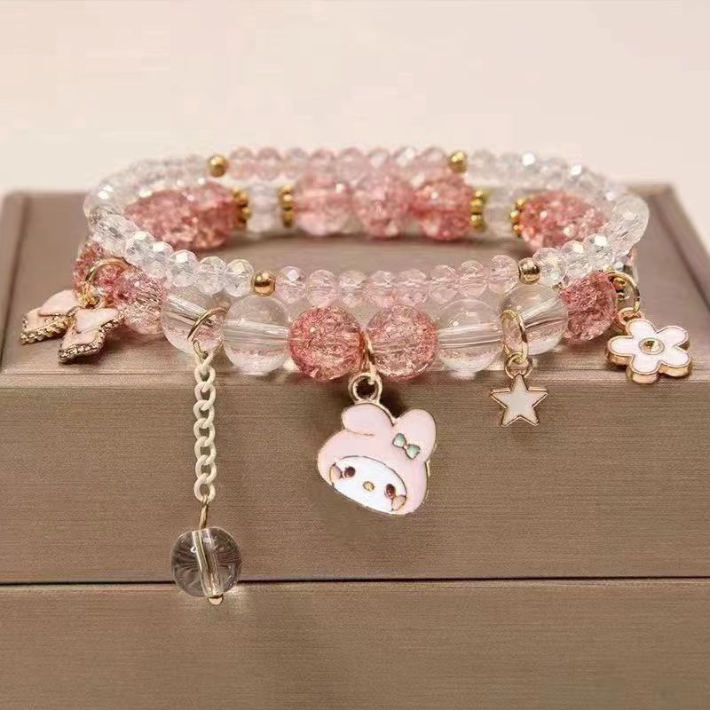 Women's Pearl Korean Super Cute Cartoon Beaded Bracelets