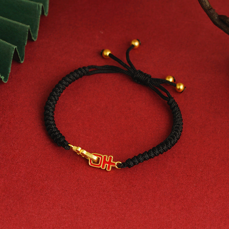 Women's Chinese Style Bamboo Joint Placer Gold Bracelets